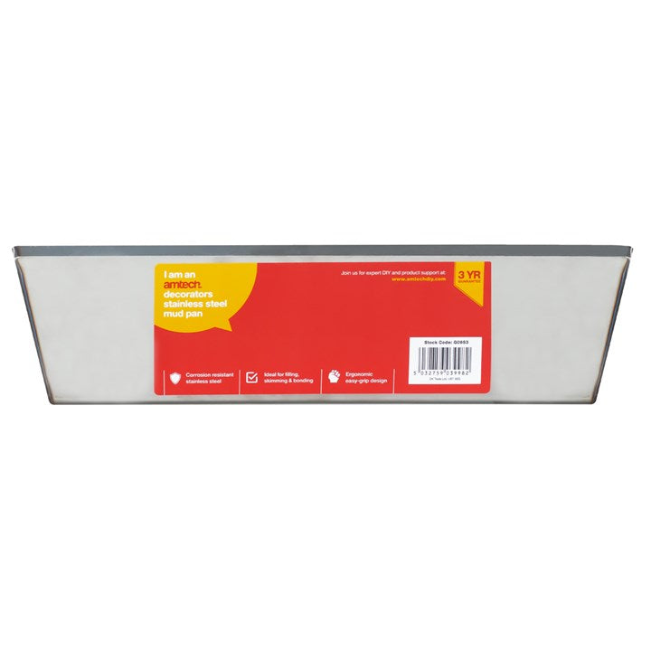 Amtech Decorator's stainless steel mud pan G0953