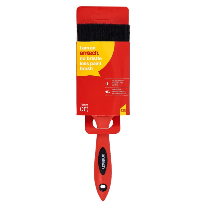 Amtech 75mm (3") No bristle loss paint brush G4375