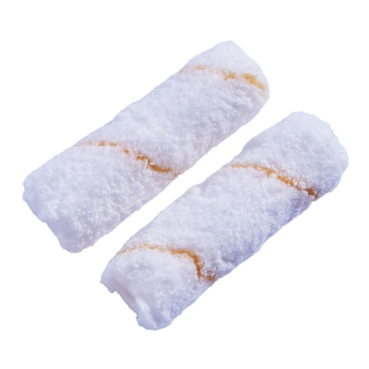Amtech 2 Piece 100mm (4") short pile (9mm) roller sleeve - microfibre G4445