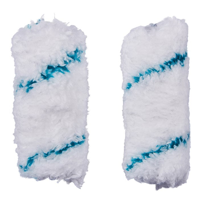Amtech 2 Piece 100mm (4") long pile (18mm) roller sleeve - microfibre G4455