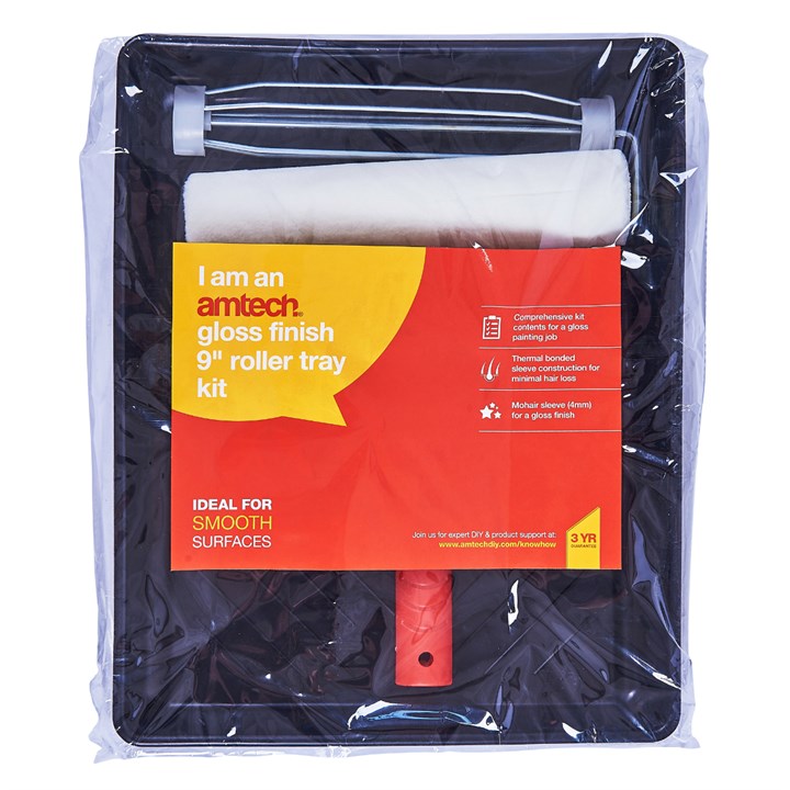 Amtech Gloss finish 230mm (9") roller tray kit G4465