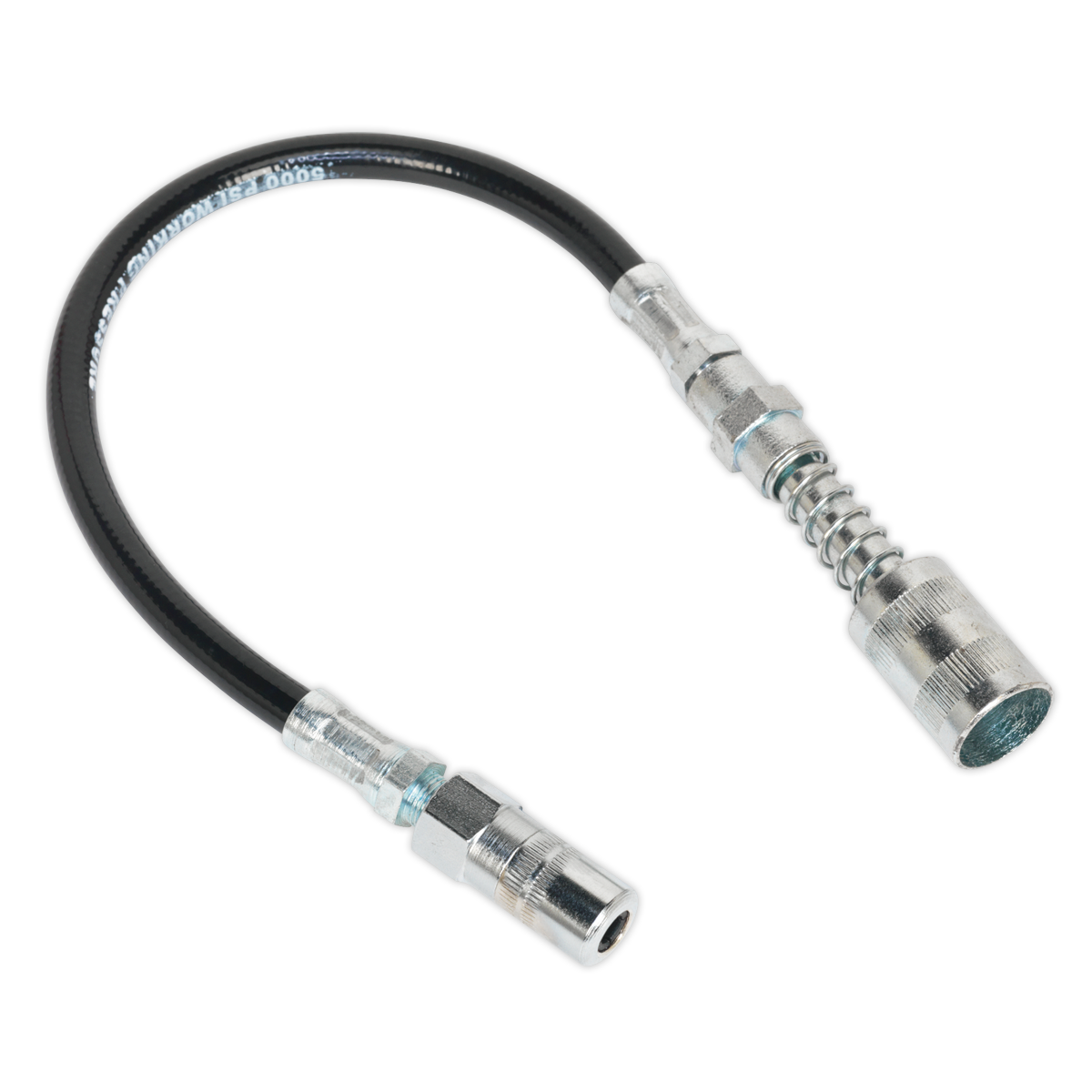 Sealey 300mm Flexible Rubber Delivery Hose with 4-Jaw Connector & Quick Release Coupling GGSF300