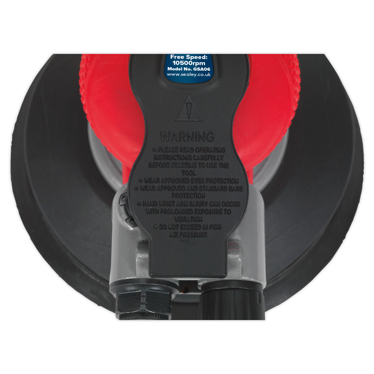 Sealey Ø150mm Dust-Free Air Palm Random Orbital Sander - Self-Contained GSA06