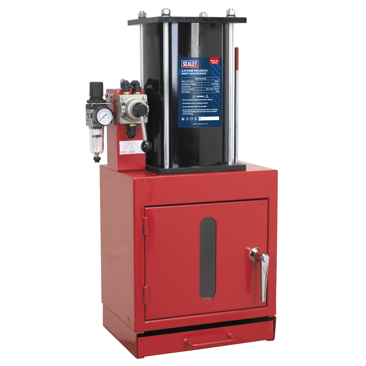 Sealey 2.2tonne Pneumatic Paint Can Crusher HCC08