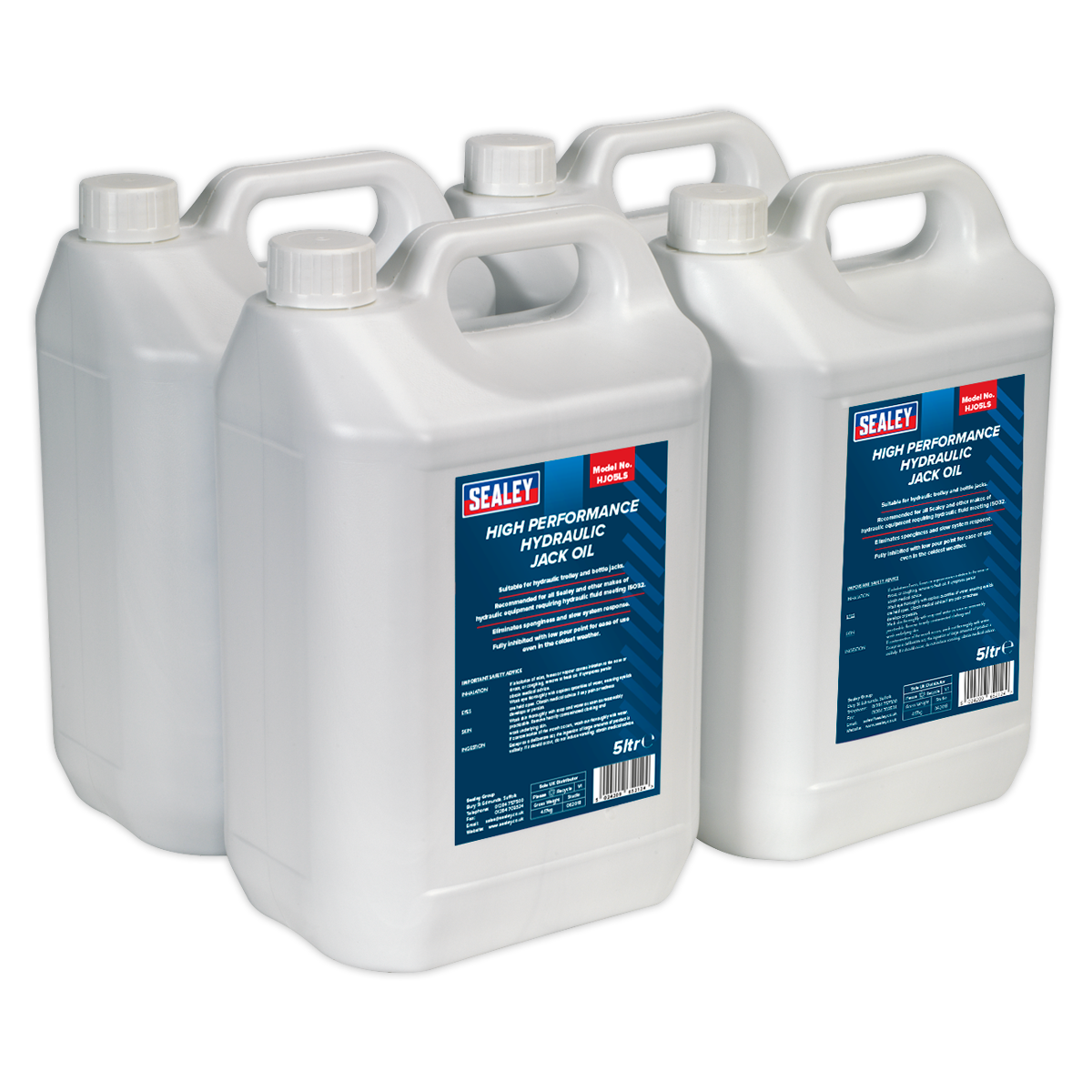 Sealey 5L Hydraulic Jack Oil - Pack of 4 HJO/5L