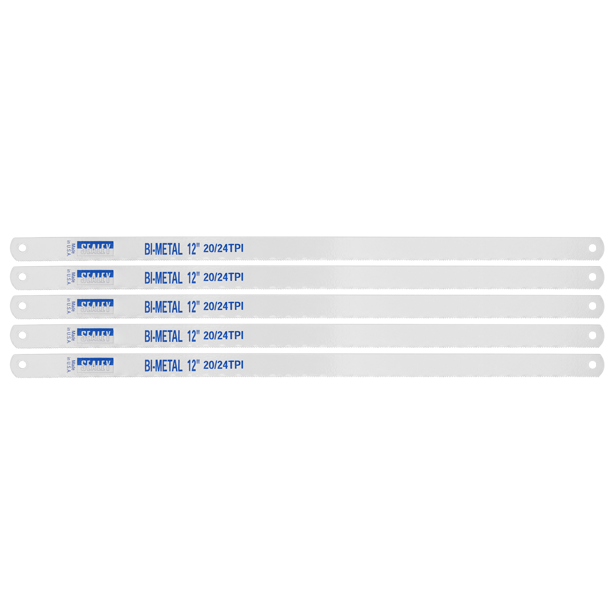 Sealey 300mm Bi-Metal 20/24tpi Vari-Pitch Hacksaw Blade - Pack of 5 HSB/5
