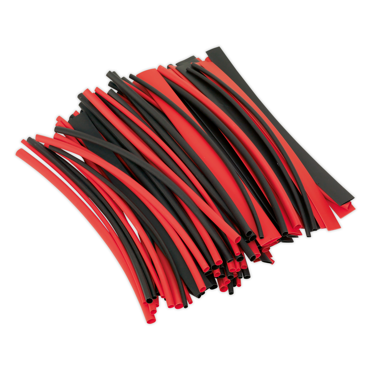 Sealey 100pc 200mm Heat Shrink Tubing - Black & Red HST200BR