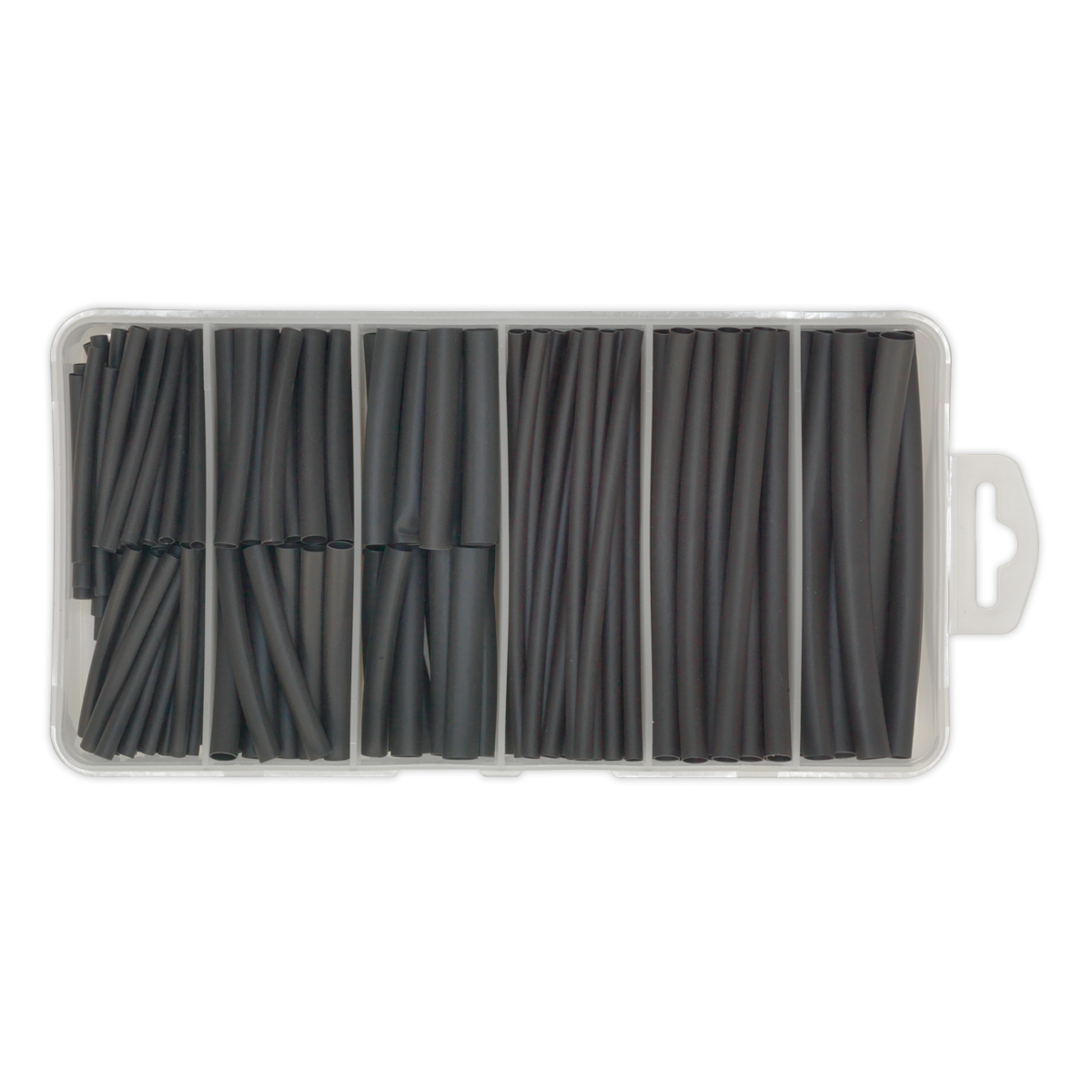 Sealey 180pc 50 & 100mm Heat Shrink Tubing Assortment - Black HST501B