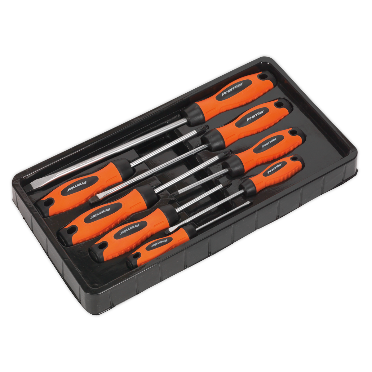 Sealey 8pc Screwdriver Set - Hi-Vis Orange HV003