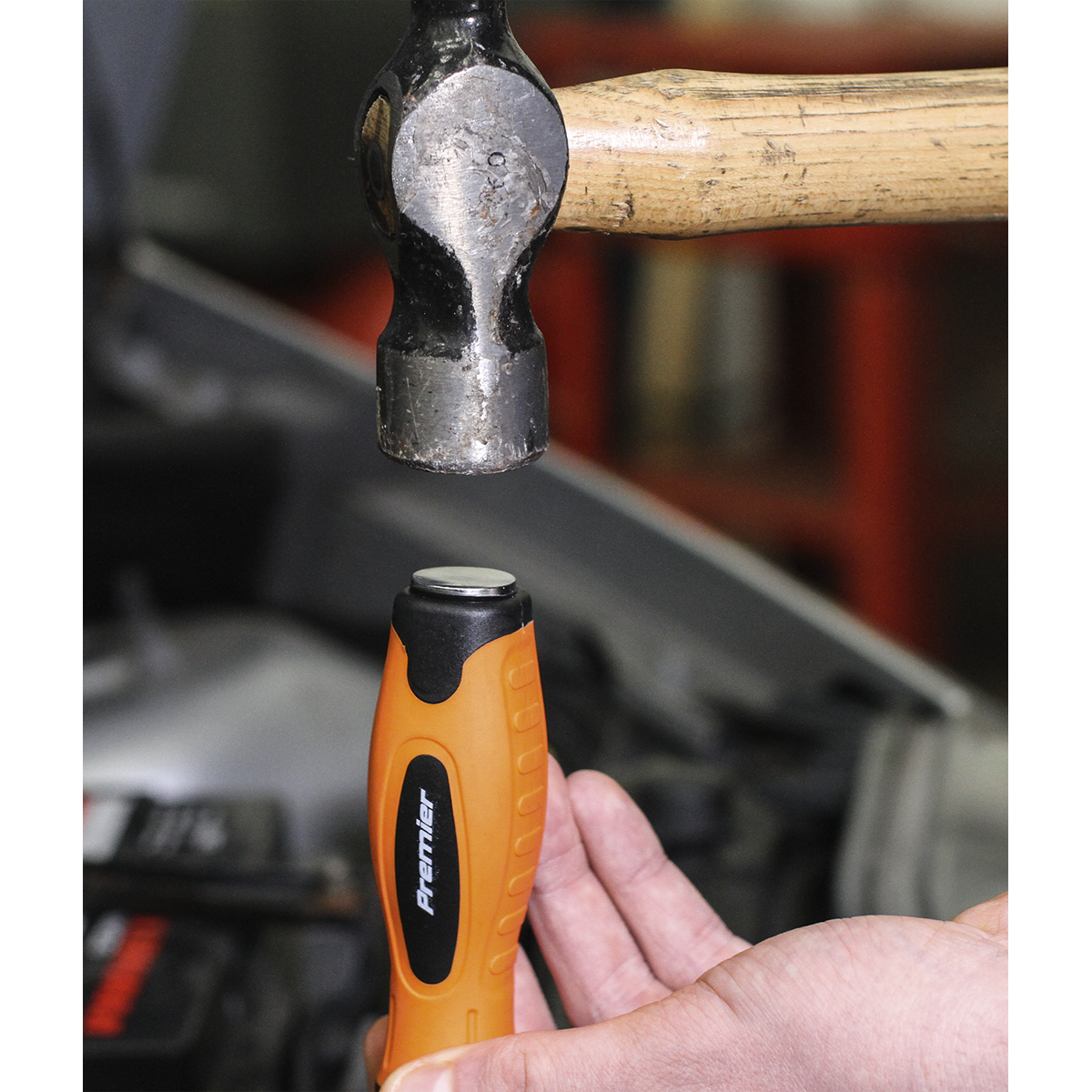 Sealey 8pc Hammer-Thru Screwdriver Set - Hi-Vis Orange HV004