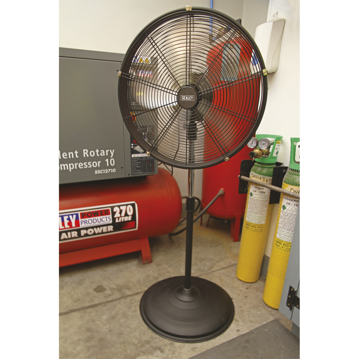 Sealey 20" Industrial High Velocity Oscillating Pedestal Fan HVF20PO