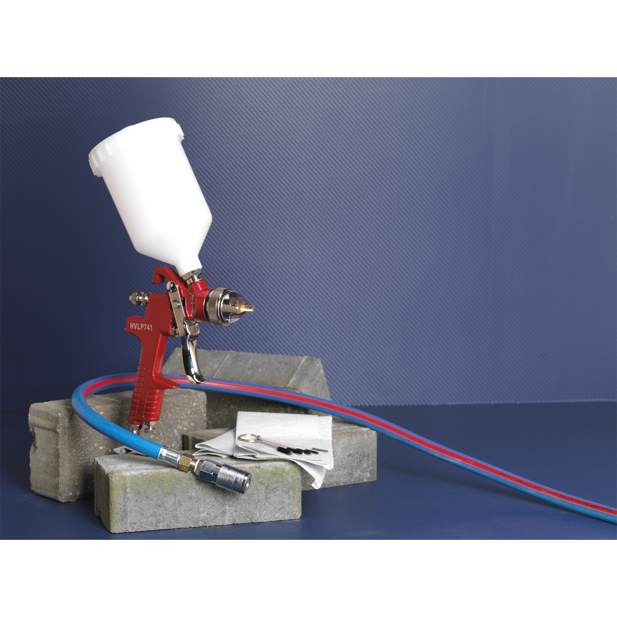Sealey Workshop Series HVLP Gravity Feed Spray Gun 1.3mm Set-Up HVLP741
