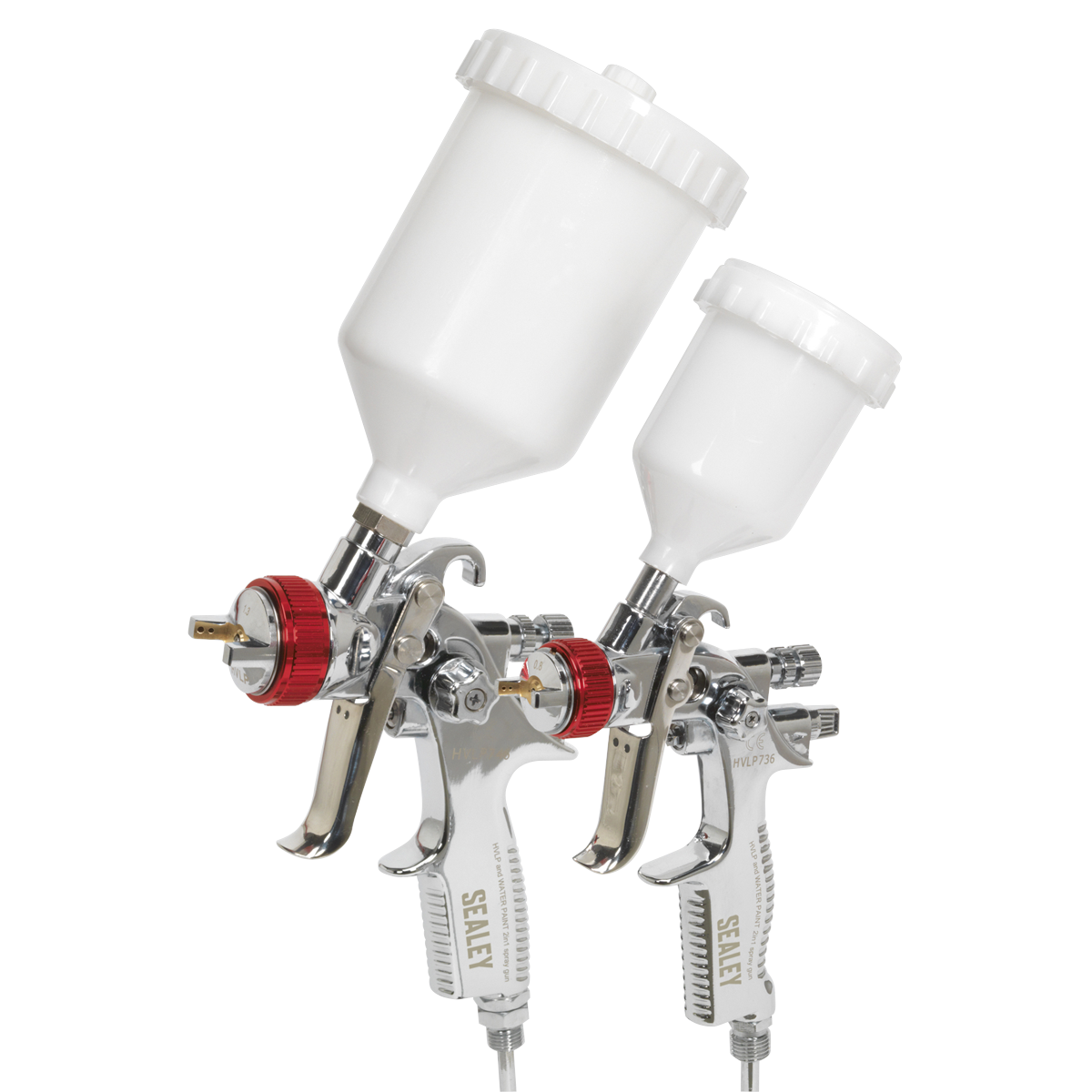 Sealey HVLP Top Coat/Touch-Up Gravity Feed Spray Gun Set HVLP774