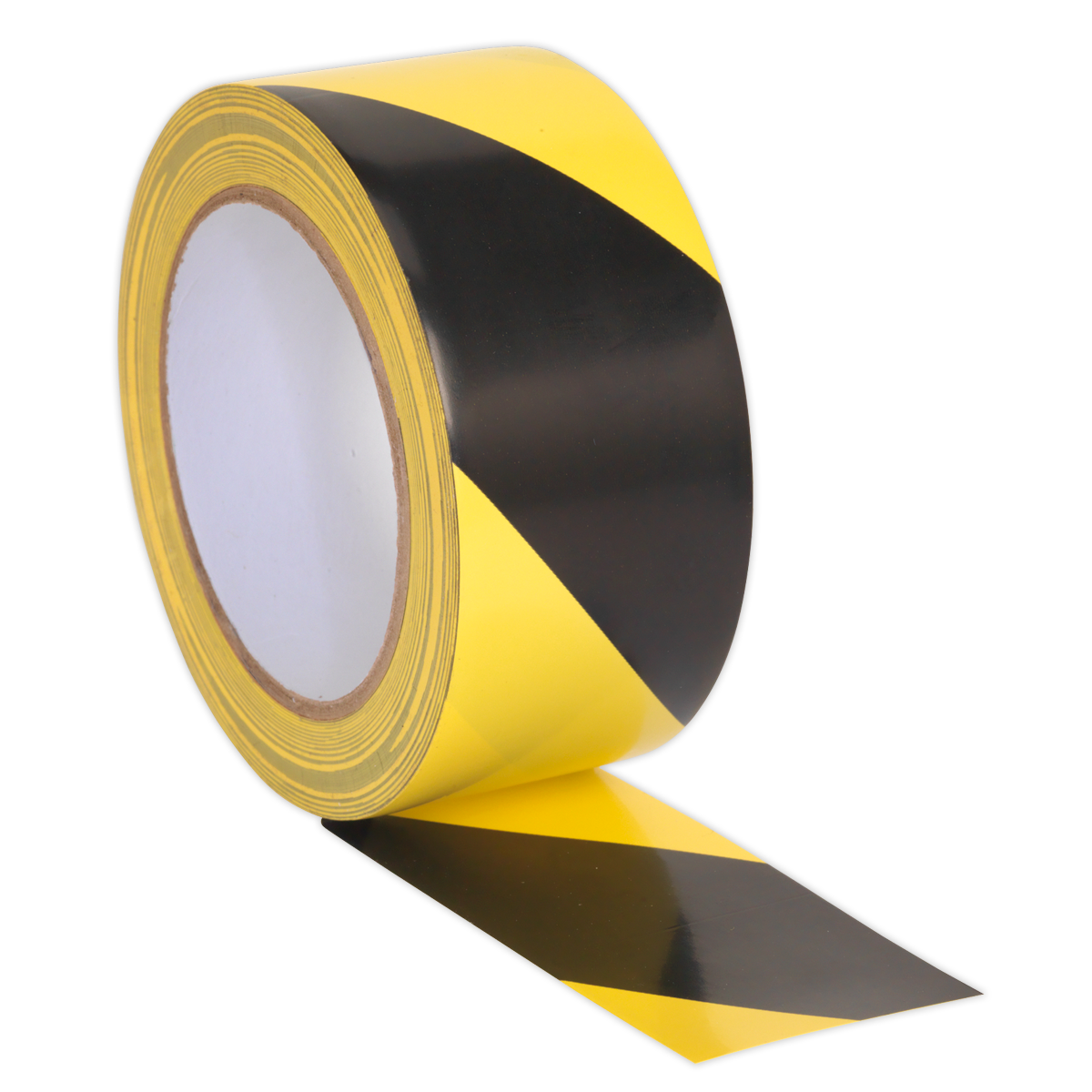 Sealey 50mm x 33m Black/Yellow Hazard Warning Tape HWTBY
