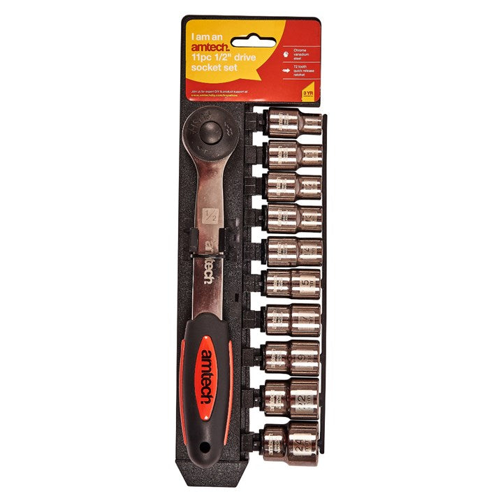 Amtech 11 Piece 1/2" socket set I0370