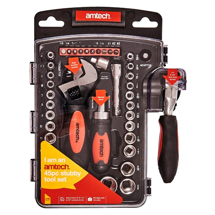 Amtech 45 Piece stubby tool set I1100