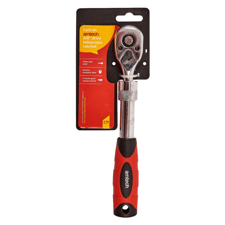 Amtech 9.5mm (3/8") Heavy duty telescopic ratchet I3450