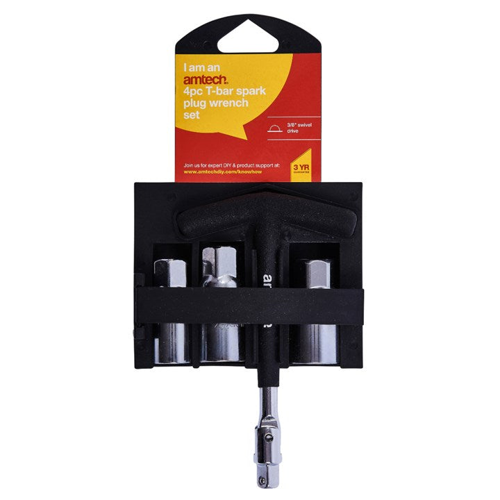 Amtech 4 Piece T-bar spark plug wrench set I3665