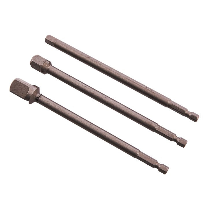 Amtech 3 Piece 150mm 1/4" hex extension adapter set I5705