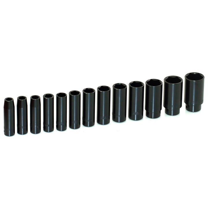 Amtech 13 Piece 1/2'' square drive deep impact socket set I7405
