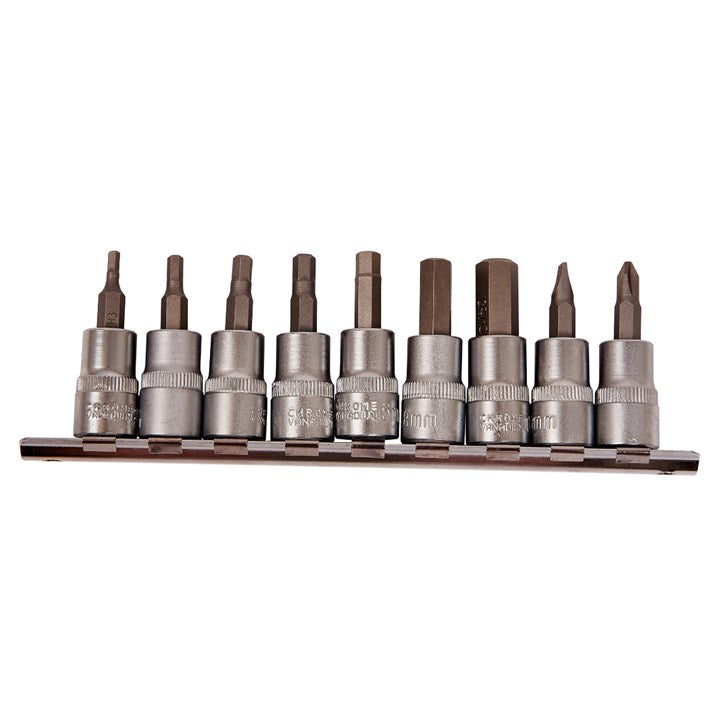 Amtech 10 Piece 10mm (3/8") drive hex bit socket set I8150