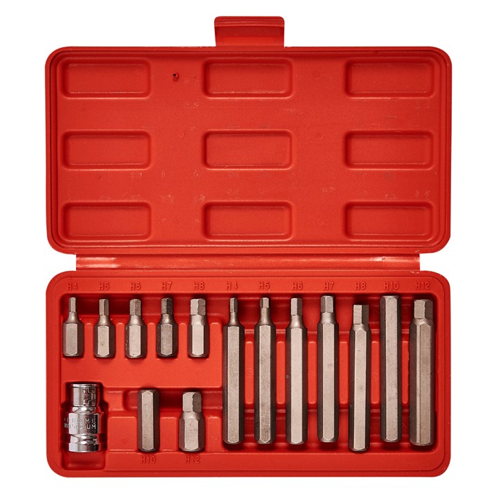 Amtech 15 Piece Hex bit and socket set I8550