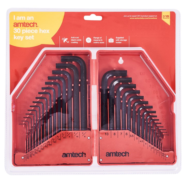 Amtech 30 Piece hex key set I8825