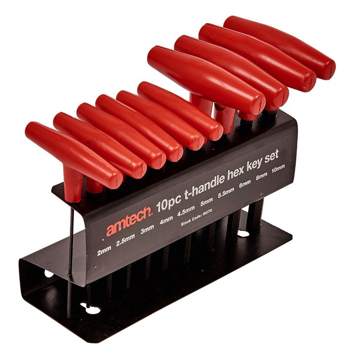 Amtech 10 Piece T-handle hex key set I9070