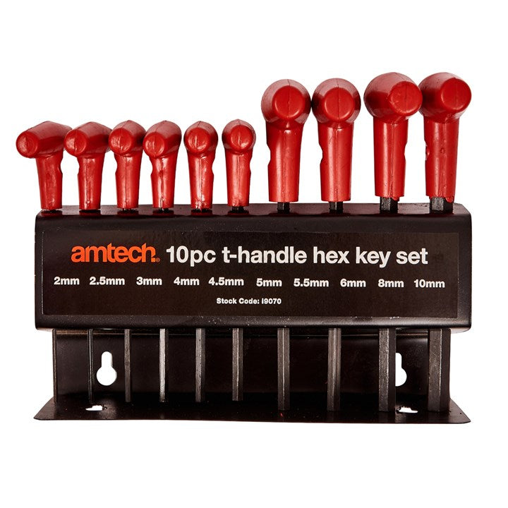 Amtech 10 Piece T-handle hex key set I9070