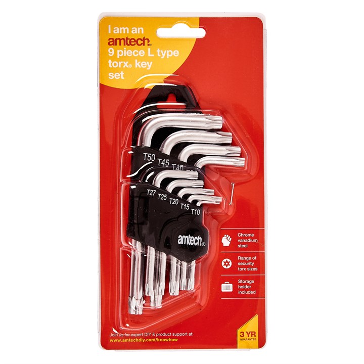 Amtech 9 Piece L-type Torx key set I9130