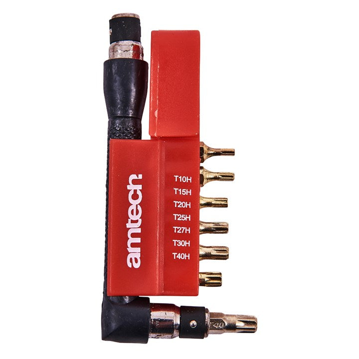 Amtech 9 Piece offset tamper proof Torx bit set I9200