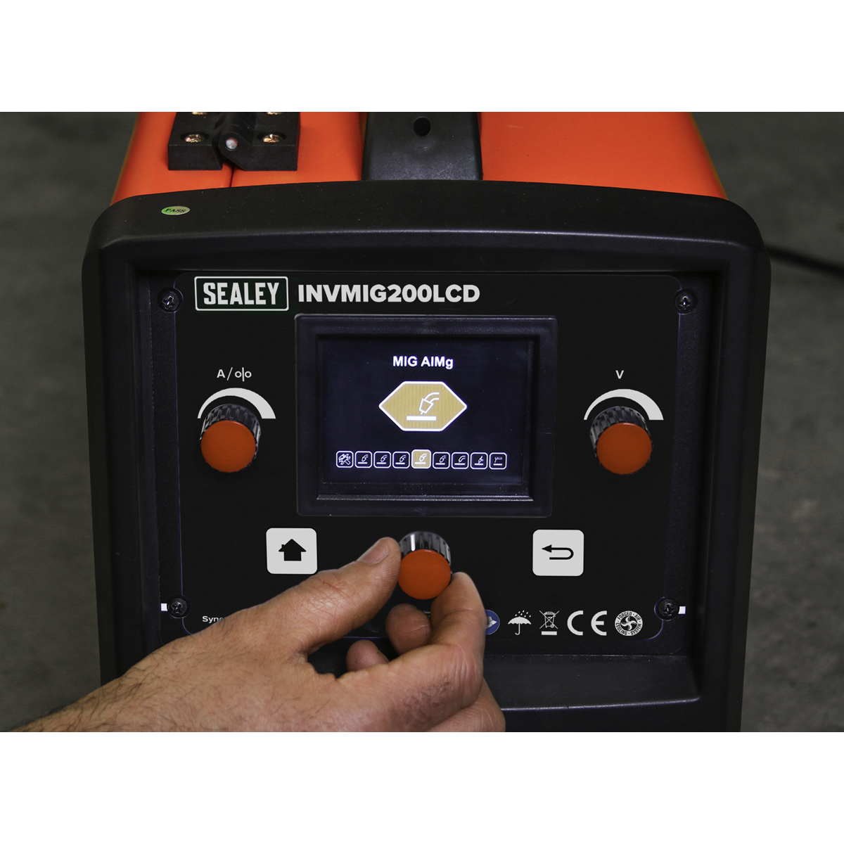 Sealey 200A MIG, TIG & MMA Inverter Welder with LCD Screen INVMIG200LCD