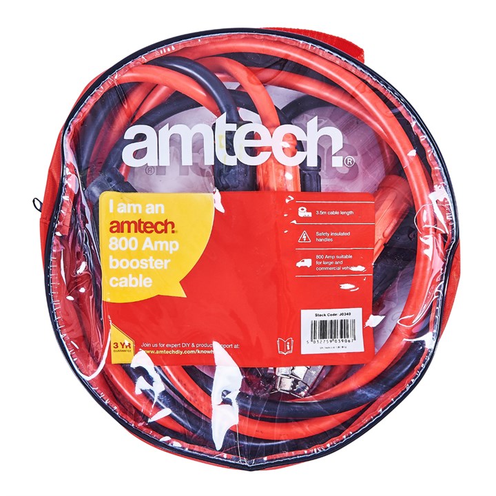 Amtech 800 AMP Booster cables / jump lead J0340