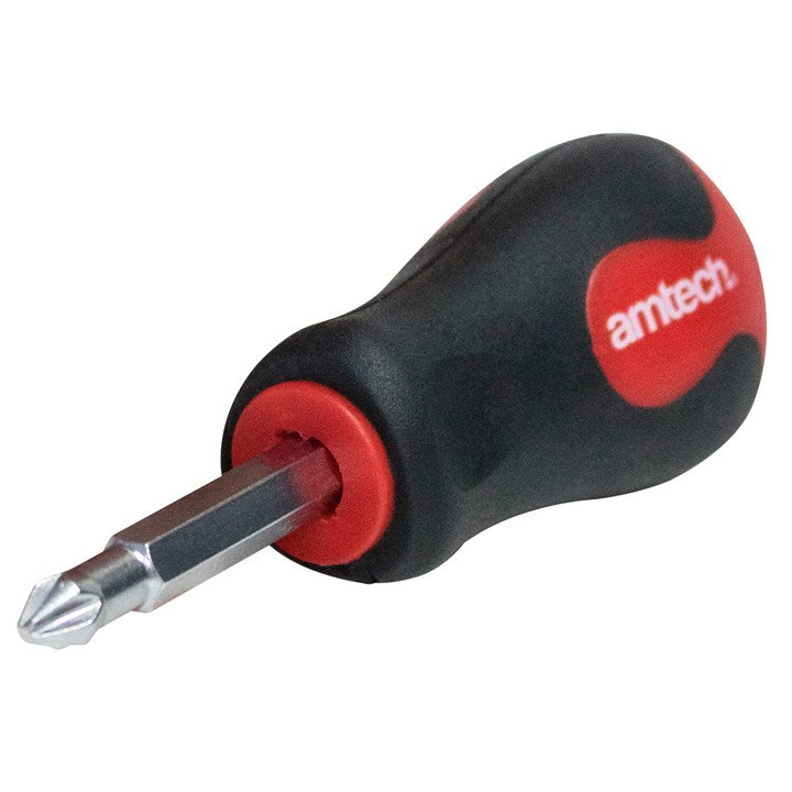 Amtech 6-in-1 Stubby multi-head screwdriver L0483