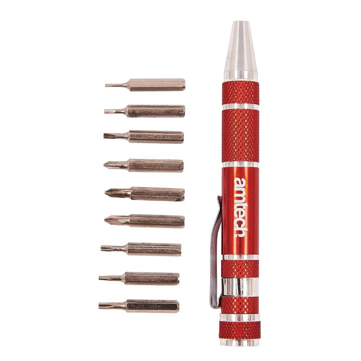 Amtech 9-in-1 Screwdriver bit set L0490