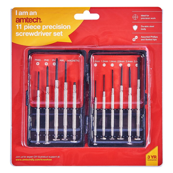 Amtech 11 Piece precision screwdriver set L0500