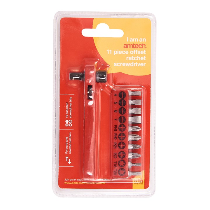 Amtech 11 Piece offset ratchet screwdriver set L1560