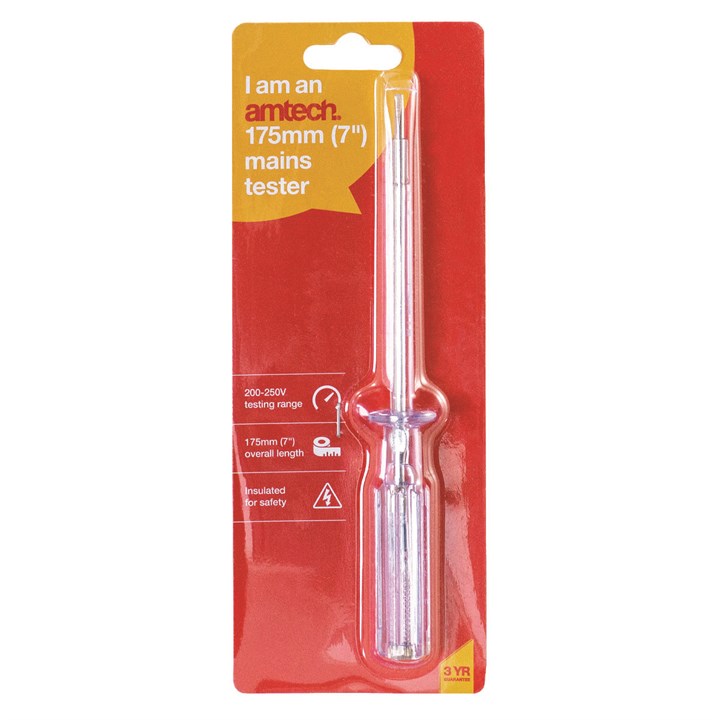 Amtech 175mm (7") Mains tester L4200
