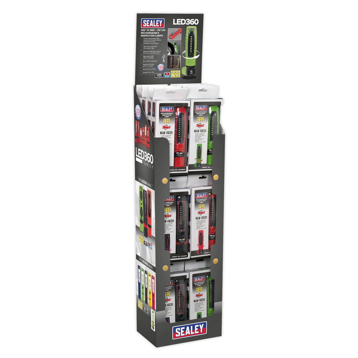 Sealey LED360 Series - Display Box of 24 LED360COMBO2