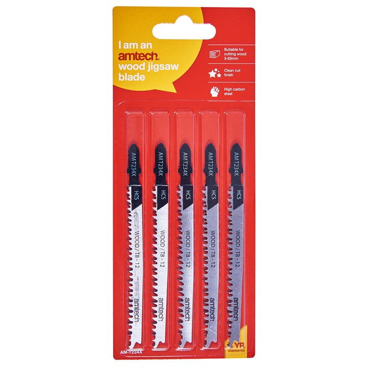 Amtech 5 Piece wood jigsaw blade set (AMT234 X) M1602