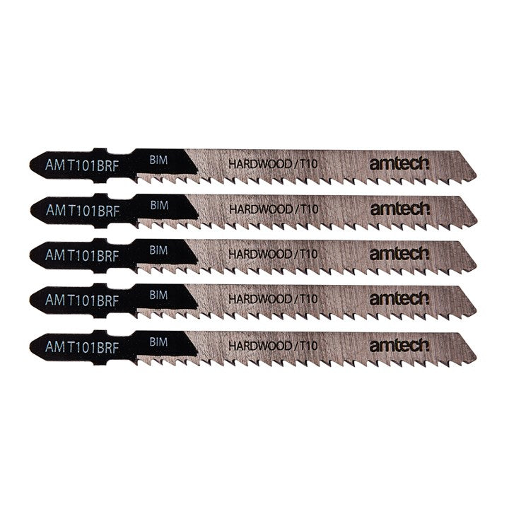 Amtech 5 Piece reverse cut wood jigsaw blade Set (AMT101BRF) M1608