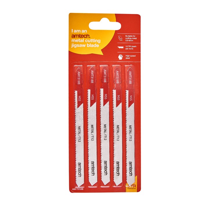 Amtech 5 Piece metal jigsaw blade set (AMT318B) M1614