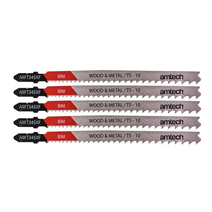 Amtech 5 Piece wood and metal jigsaw blade set (AMT345XF) M1616
