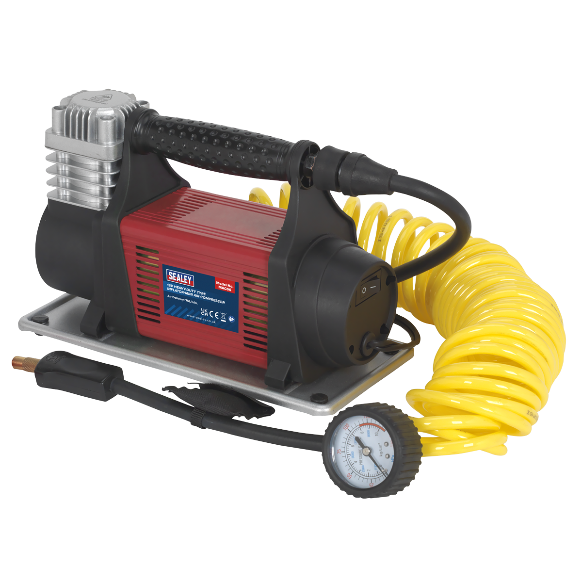 Sealey 12V Heavy-Duty Tyre Inflator/Mini Air Compressor MAC06