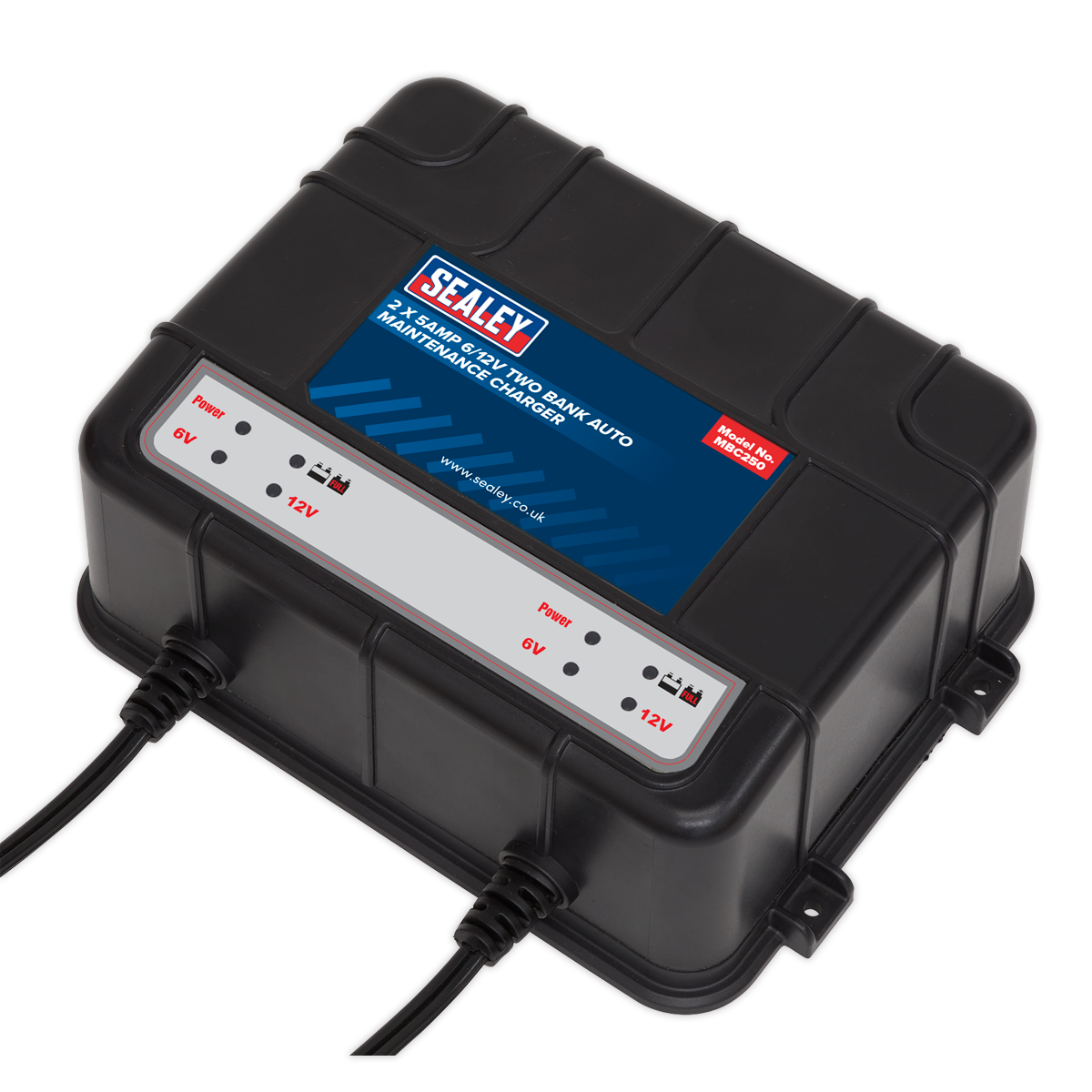 Sealey 10A (2 x 5A) 6/12V Two Bank Auto Maintenance Charger MBC250