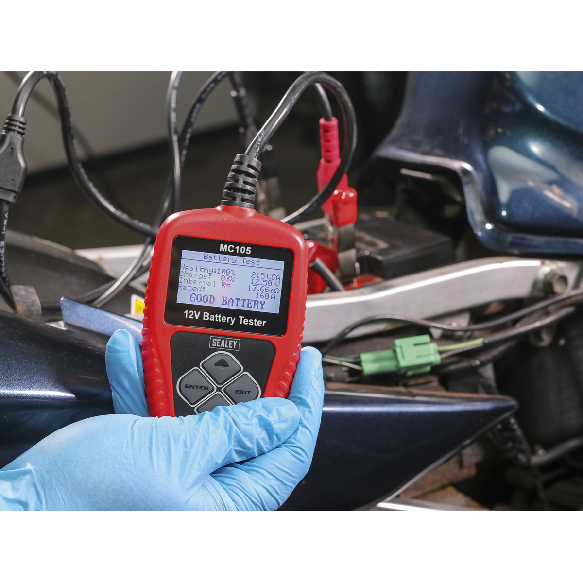 Sealey 12V Motorcycle Digital Battery Tester MC105