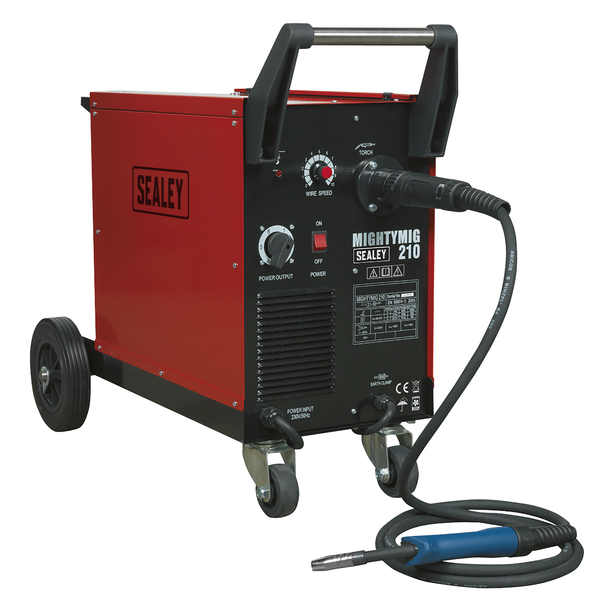 Sealey 210A Professional Gas/No-Gas MIG Welder with Euro Torch MIGHTYMIG210