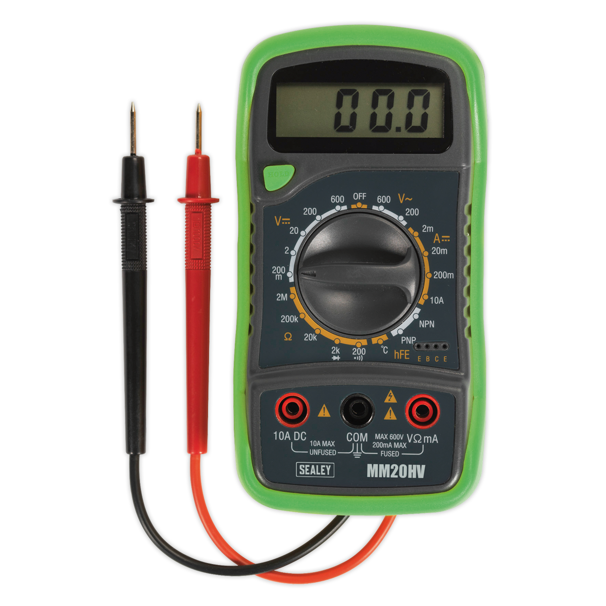 Sealey 8-Function Hi-Vis Digital Multimeter with Thermocouple MM20HV