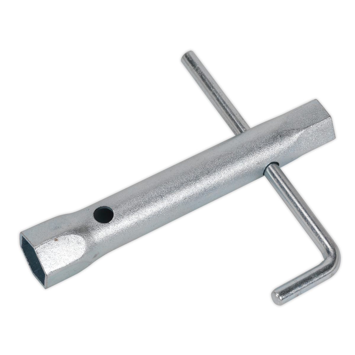 Sealey 17/21mm Double End Long Reach Spark Plug Box Spanner with L-Bar MS158
