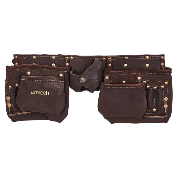 Amtech 12 Pocket heavy duty leather tool belt N1055
